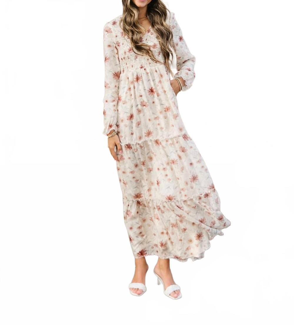 NEW MIKAROSE olive maxi dress in cream